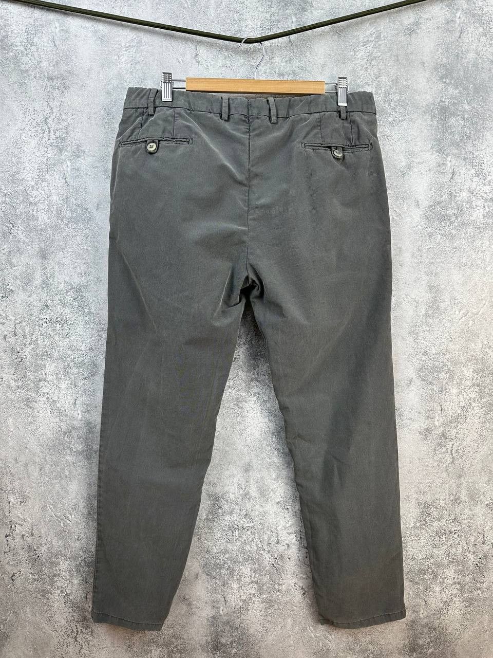 Other Santaniello Herringbone Chino Trousers Italian Casual Slim Size US 36 / EU 52 - 2 Thumbnail