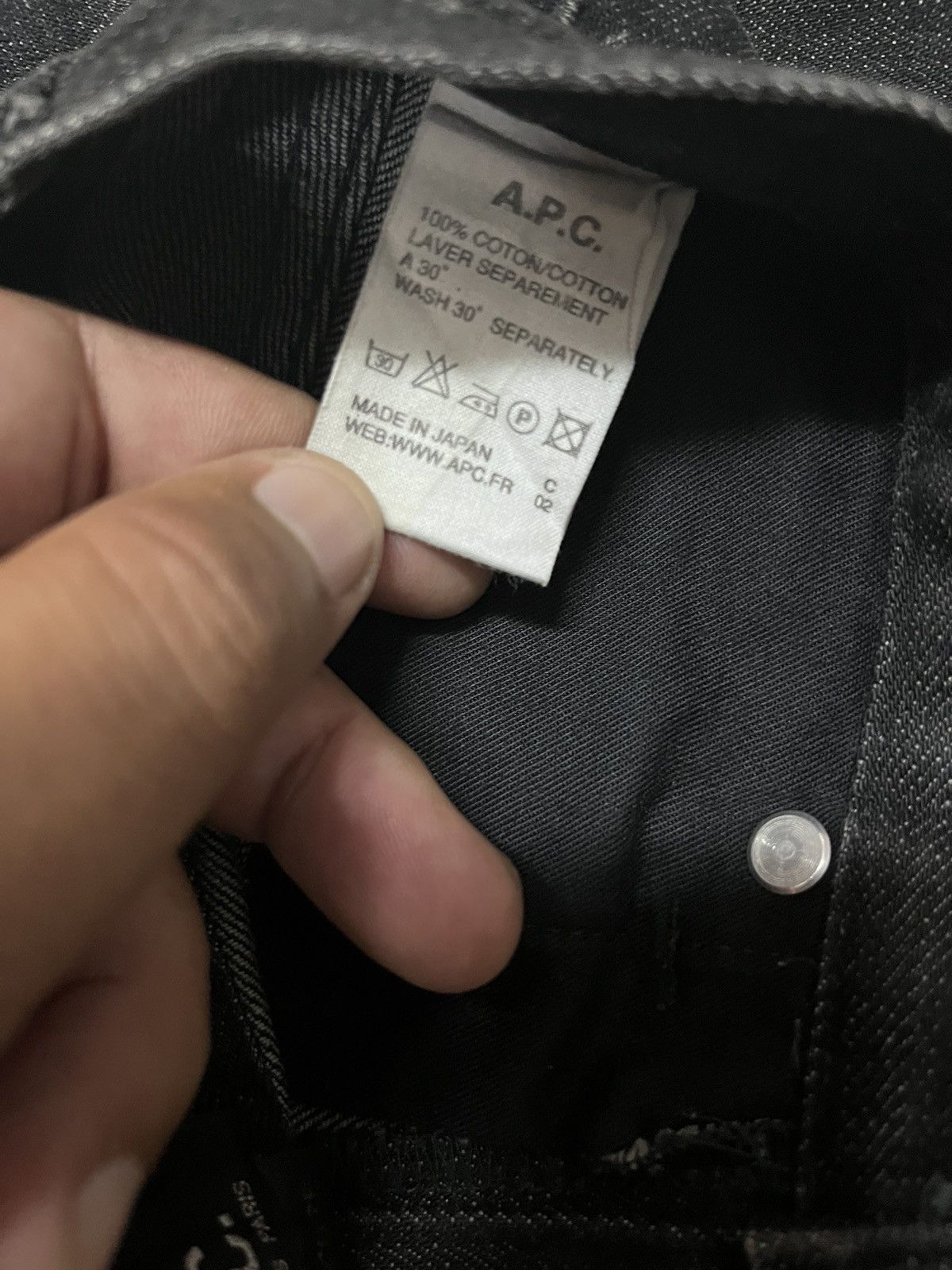 A.P.C. × Designer × Vintage Apc jeans colour black non selvedge Size US 29 - 12 Thumbnail