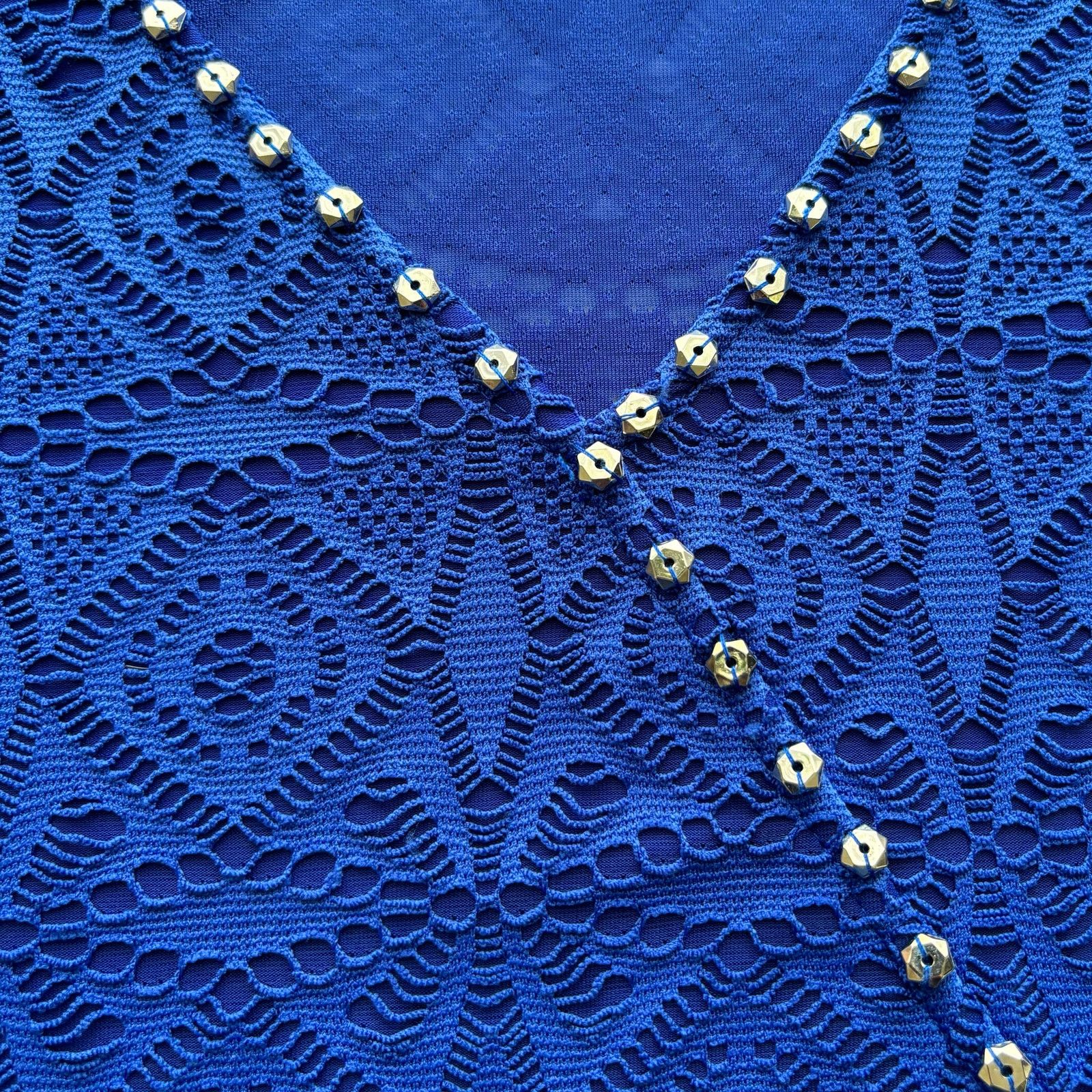 Other Ruby Rd. Blue Medallion Faux Wrap 3/4 Sleeve Shirt Large Size L / US 10 / IT 46 - 11 Thumbnail