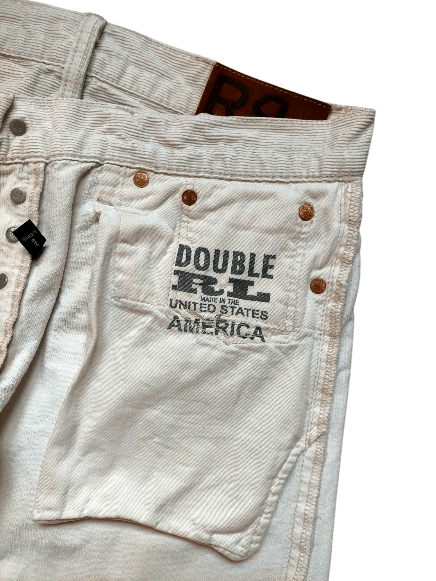 Polo Ralph Lauren RRL Double RL Polo Ralph Lauren White Coudroy Jeans Pants Size US 30 / EU 46 - 17 Thumbnail