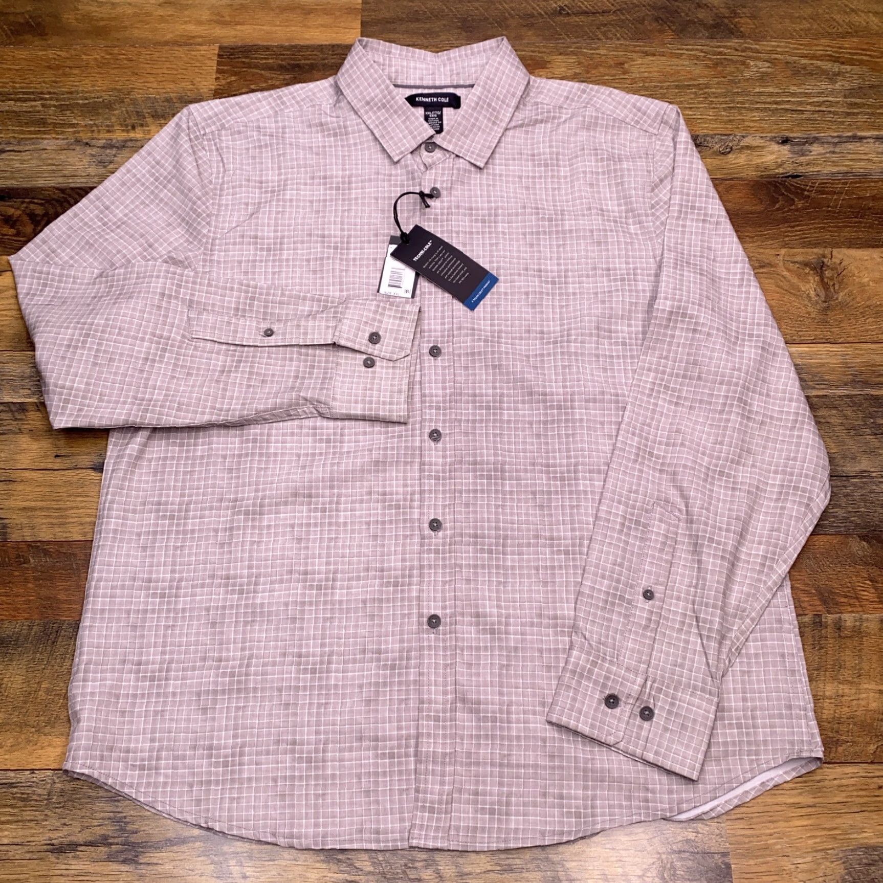 Kenneth Cole KENNETH COLE Techni Cole Shirt Mens 2XL Stretch Button Up New Size US XXL / EU 58 / 5 - 2 Thumbnail