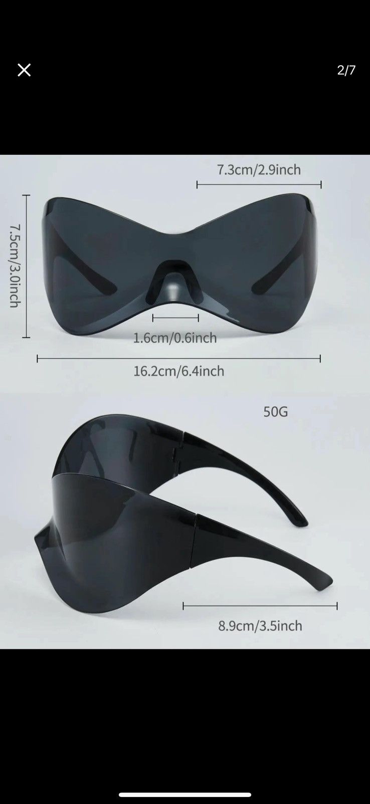 Designer Y2K Twin Sunglasses - Retro- Futuristic Vibes! Size ONE SIZE - 4 Thumbnail