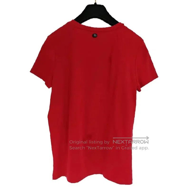 Chanel Chanel Red Cotton Graphic Short Sleeve T-Shirt . Size XS / US 0-2 / IT 36-38 - 2 Thumbnail