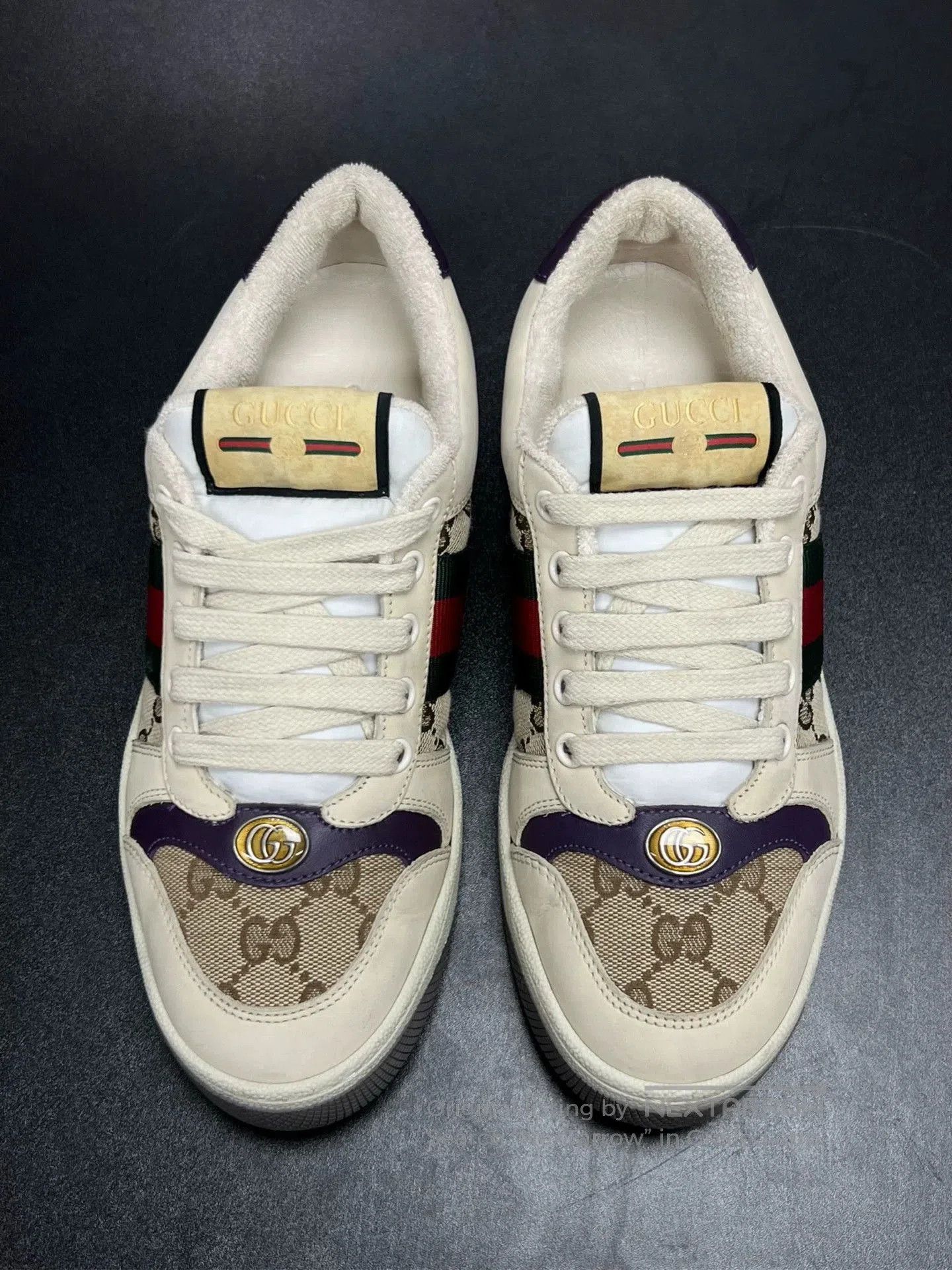 Gucci gucci gg dirty shoes in black and beige. Size US 7.5 / EU 40-41 - 3 Thumbnail