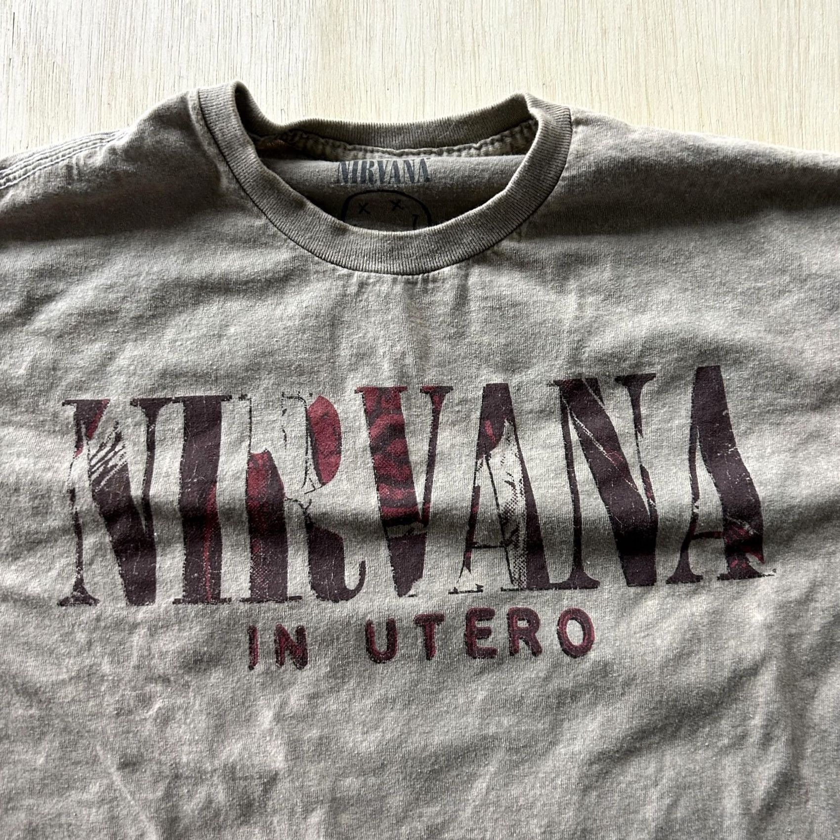 Vintage Nirvana In Utero Shirt Mens M Gray Graphic Tee T-Shirt Size US M / EU 48-50 / 2 - 2 Thumbnail