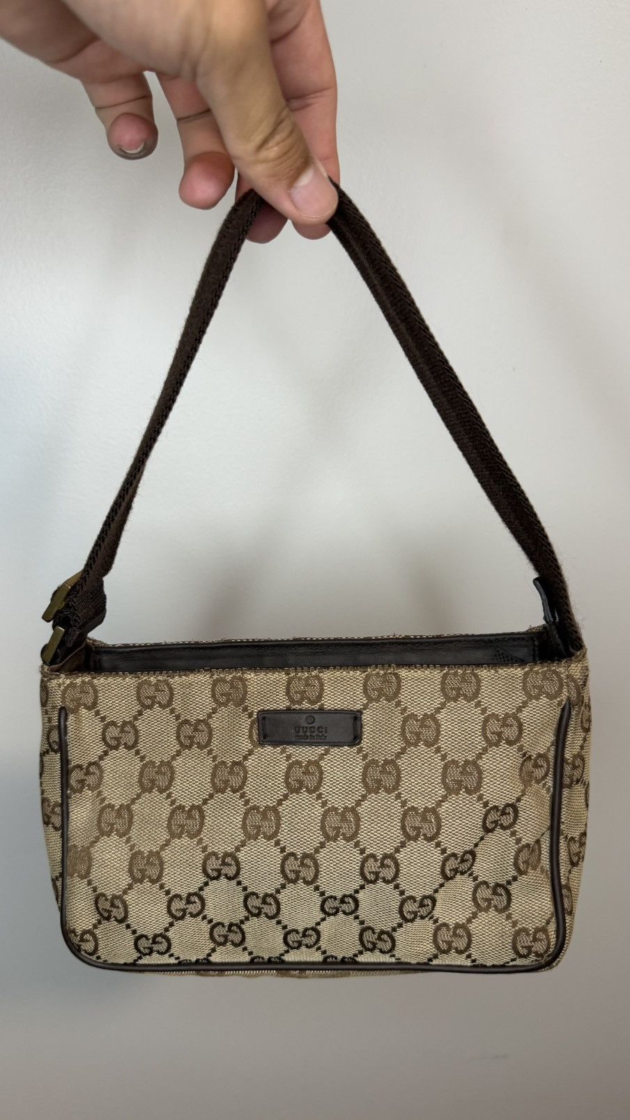 Gucci Gucci Beige and Brown GG Canvas Shoulder Bag Size ONE SIZE - 1 Thumbnail