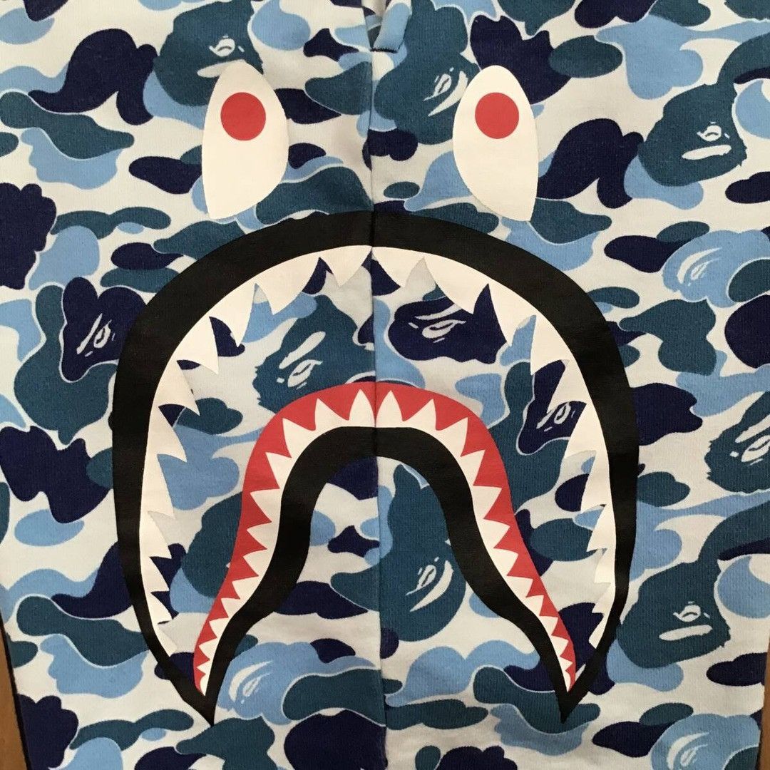 Bape BAPE Side Shark Sweat Shorts Navy x ABC camo blue ★size 2XL Size US 38 / EU 54 - 5 Thumbnail