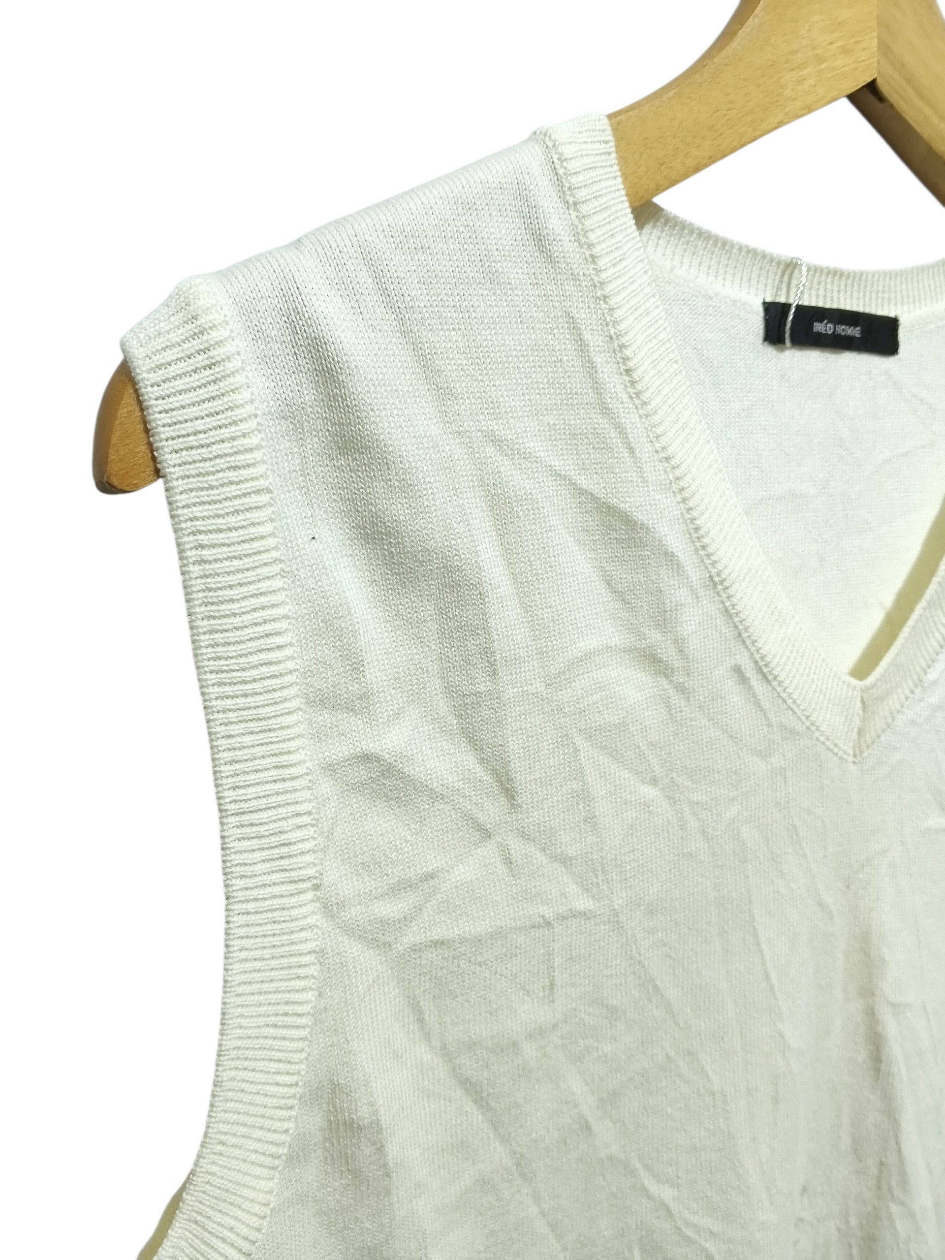 Yohji Yamamoto Ined Homme By Yohji Yamamoto White Knit Vest Size US XS / EU 42 / 0 - 5 Thumbnail