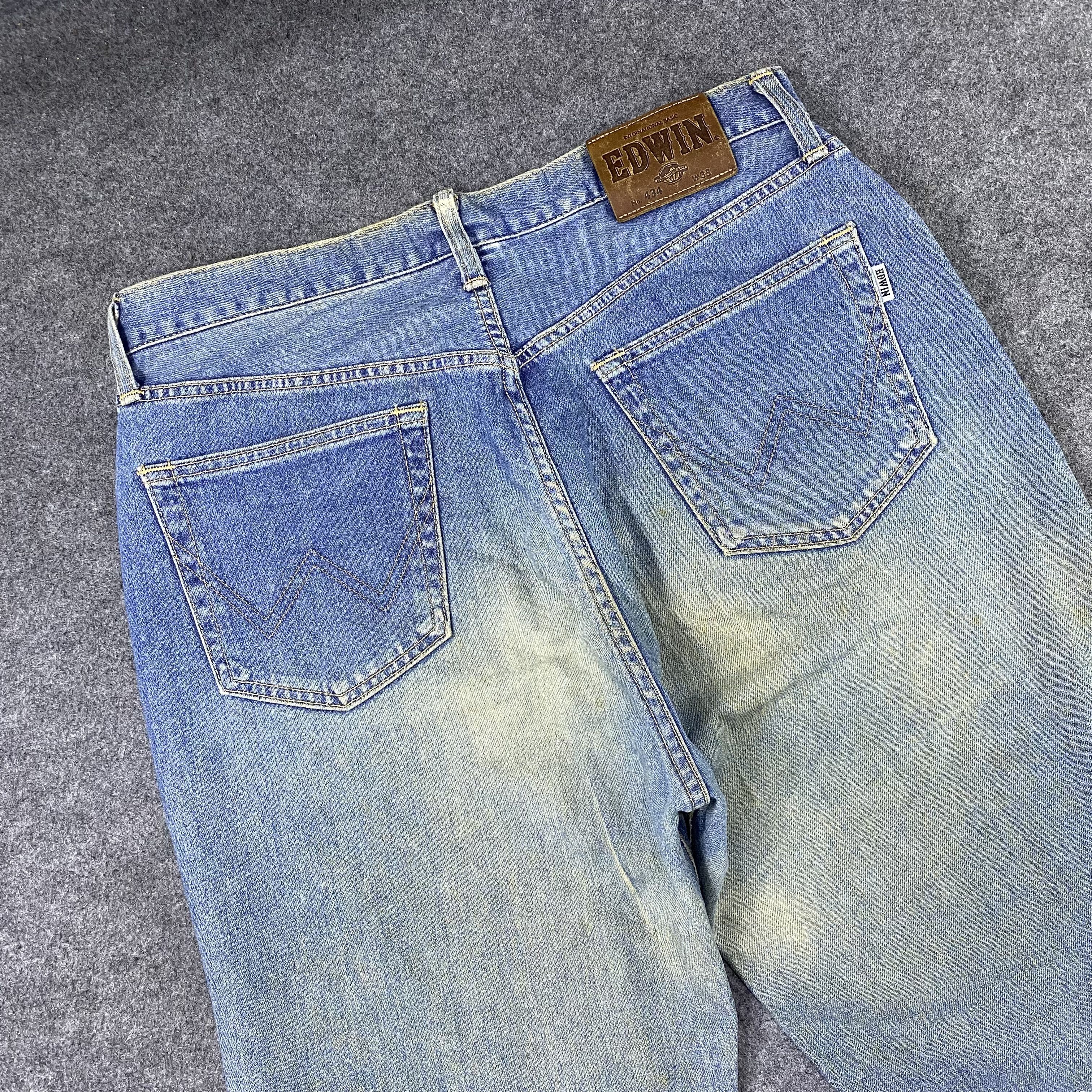 Edwin Vintage Edwin 434 Distress Blue Wash Denim-J1185 Size US 32 / EU 48 - 5 Thumbnail