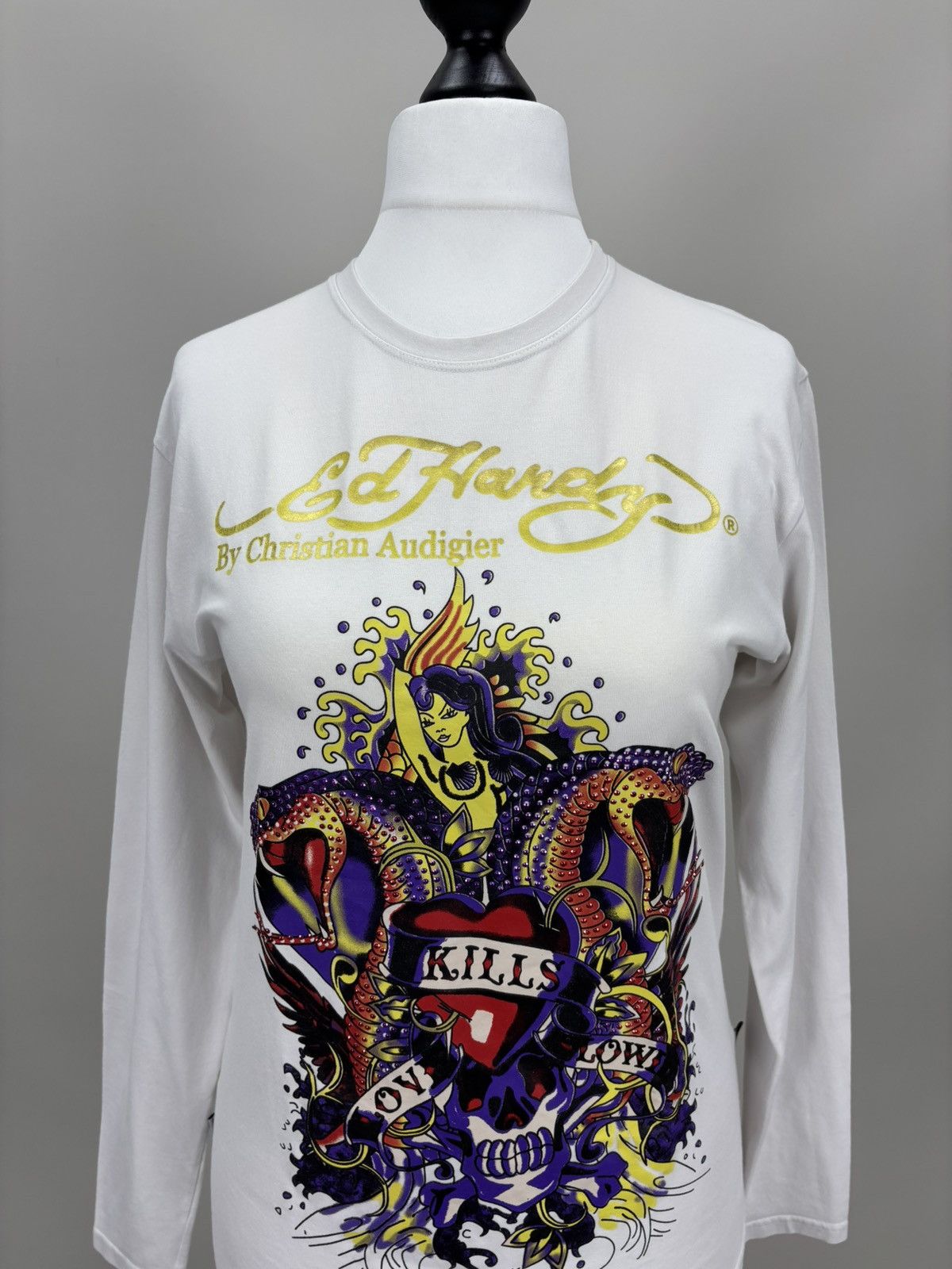 Ed Hardy Womens long sleeve Ed Hardy Size M Color White Size M / US 6-8 / IT 42-44 - 2 Thumbnail