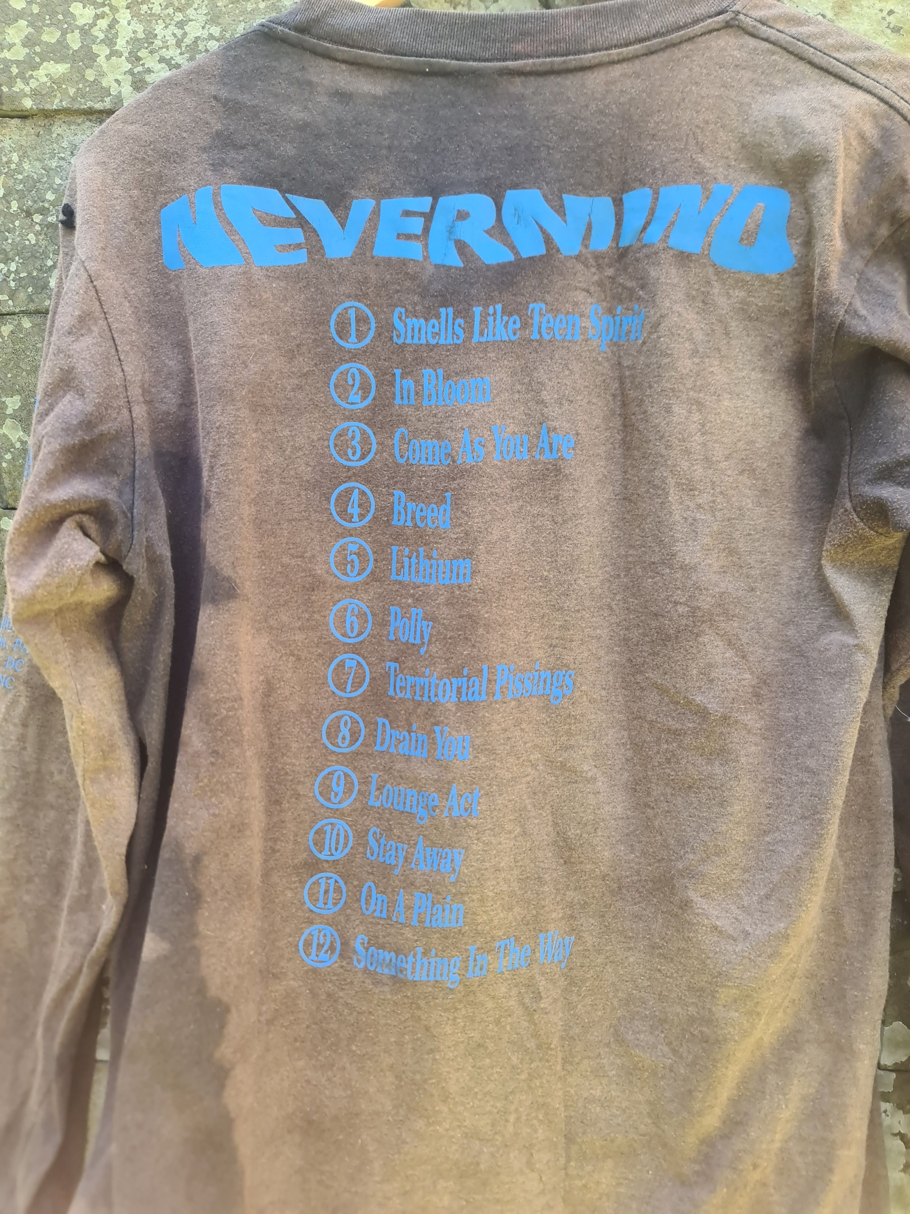 Vintage boot Nirvana nevermind long sleeve grunge