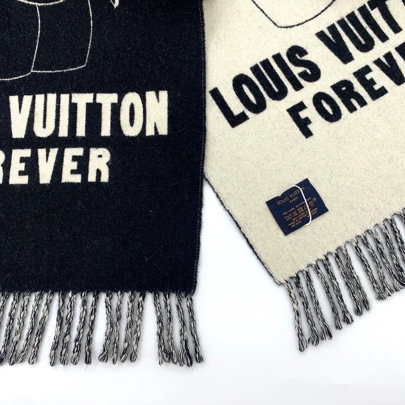 Louis Vuitton Louis Vuitton Black logo monogrammed sunflower printed woo Size ONE SIZE - 6 Thumbnail