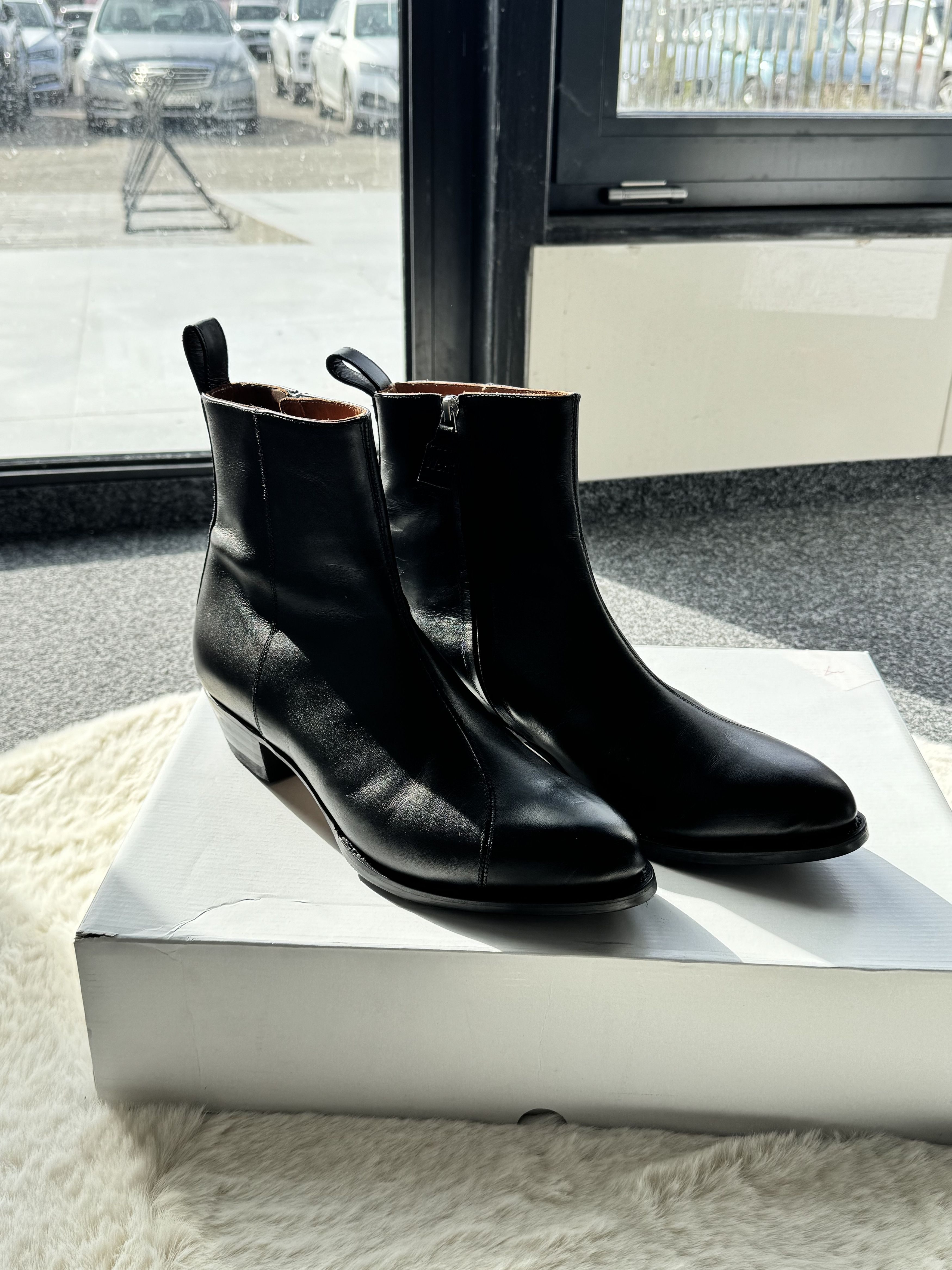 Won Hundred Won Hundred - black leather ankle cowboy boots 45 Size US 12 / EU 45 - 11 Thumbnail