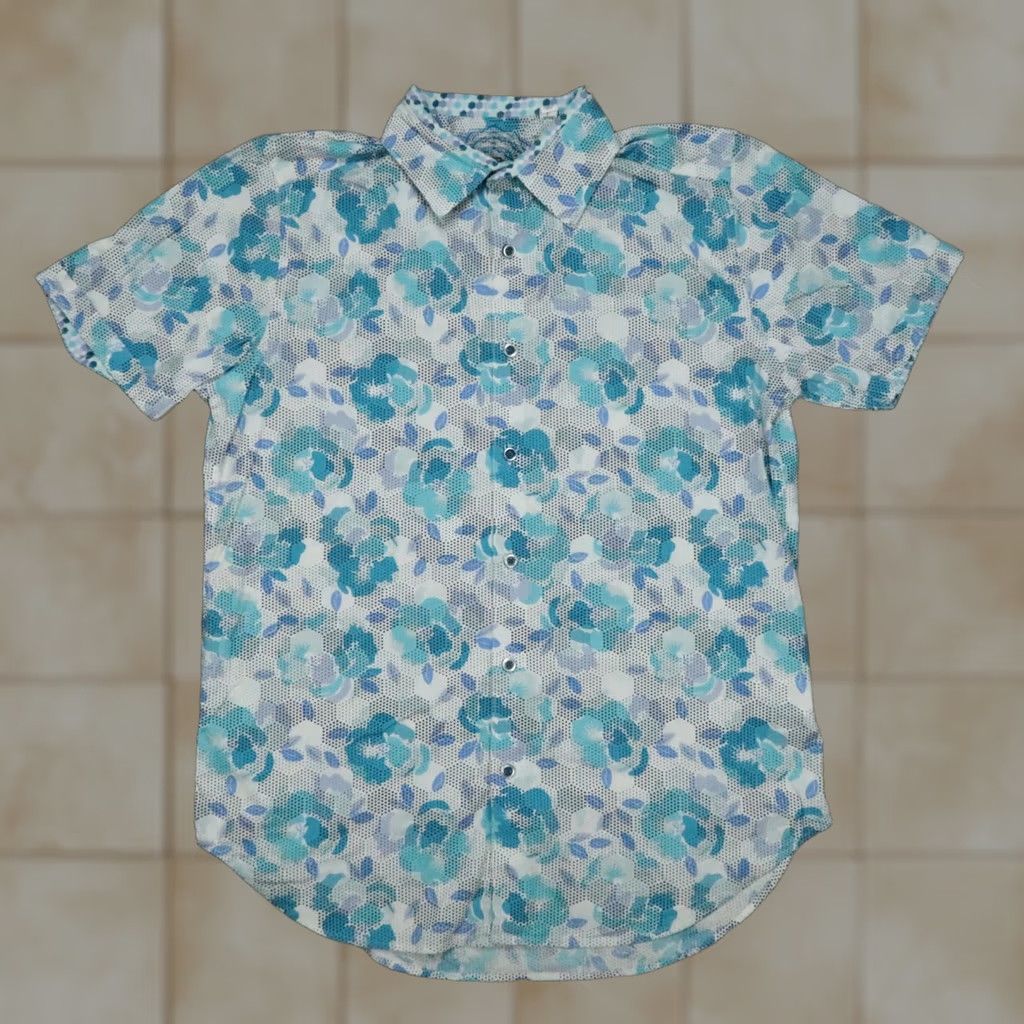Robert Graham Robert Graham Shirt Mens Small White Floral Short Sleeve Button Up Size US S / EU 44-46 / 1 - 1 Thumbnail