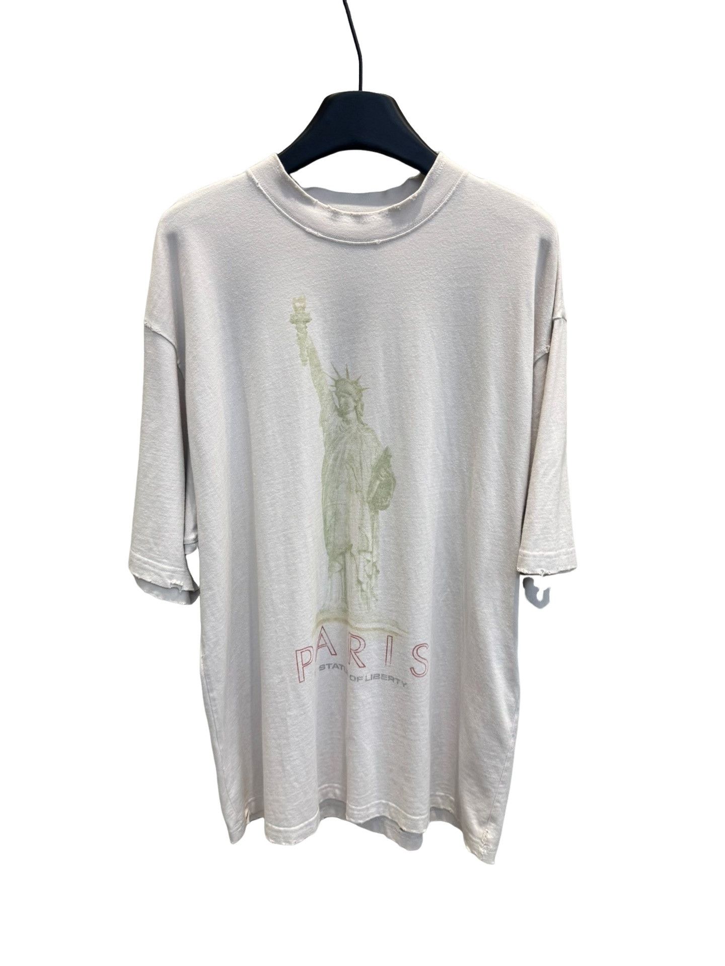 Balenciaga Balenciaga Statue of Liberty Distressed T-Shirt Size S Size US S / EU 44-46 / 1 - 1 Thumbnail