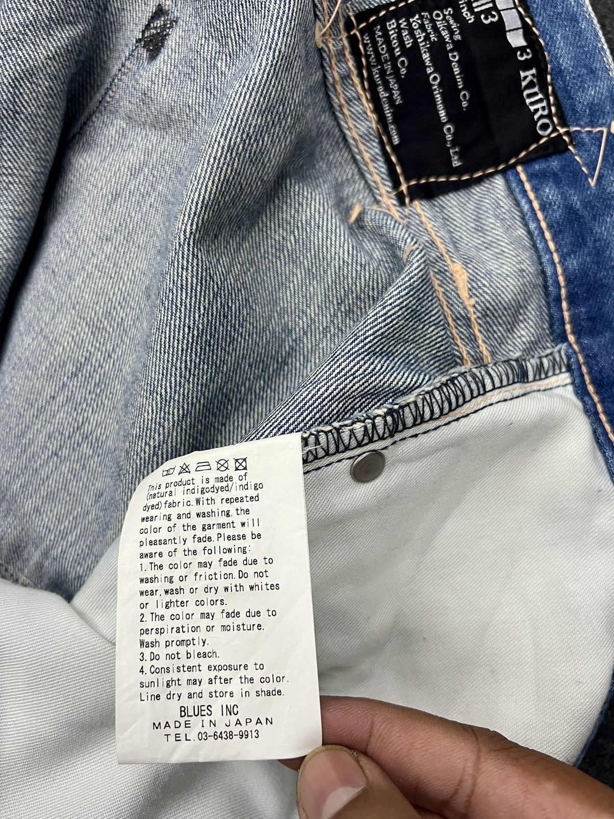 If Six Was Nine × Japanese Brand × KURO KURO JAPAN DENIM SELVEDGE JEANS Size US 34 / EU 50 - 15 Thumbnail