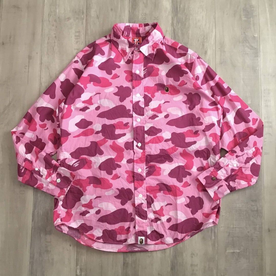 Bape 🔥Vintage🔥 BAPE Pink camo shirt a bathing ape NIGO Size US M / EU 48-50 / 2 - 1 Thumbnail
