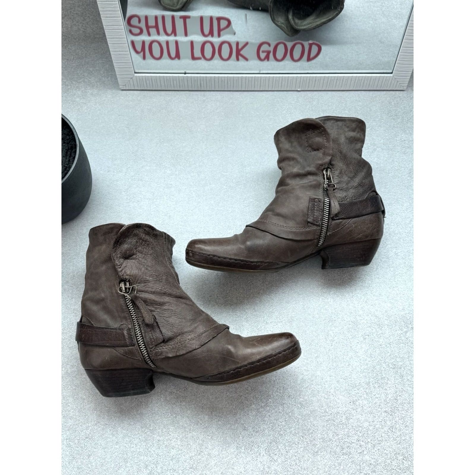 A.S.98 VINTAGE A.S.98 Airstep Ankle Leather Biker Boot Women Size 39 US 8.5 Brown Size US 9 / IT 39 - 7 Thumbnail