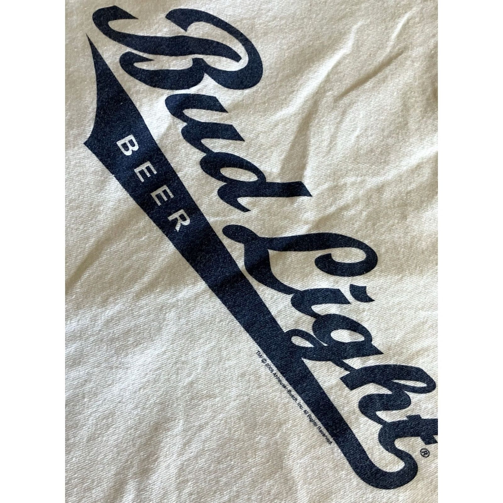 Fruit Of The Loom VINTAGE Bud Light Mens White T Shirt XL Beer 2006 Fruit of the Loom Short Sleeve Shirt Mens White Size US XL / EU 56 / 4 - 2 Thumbnail