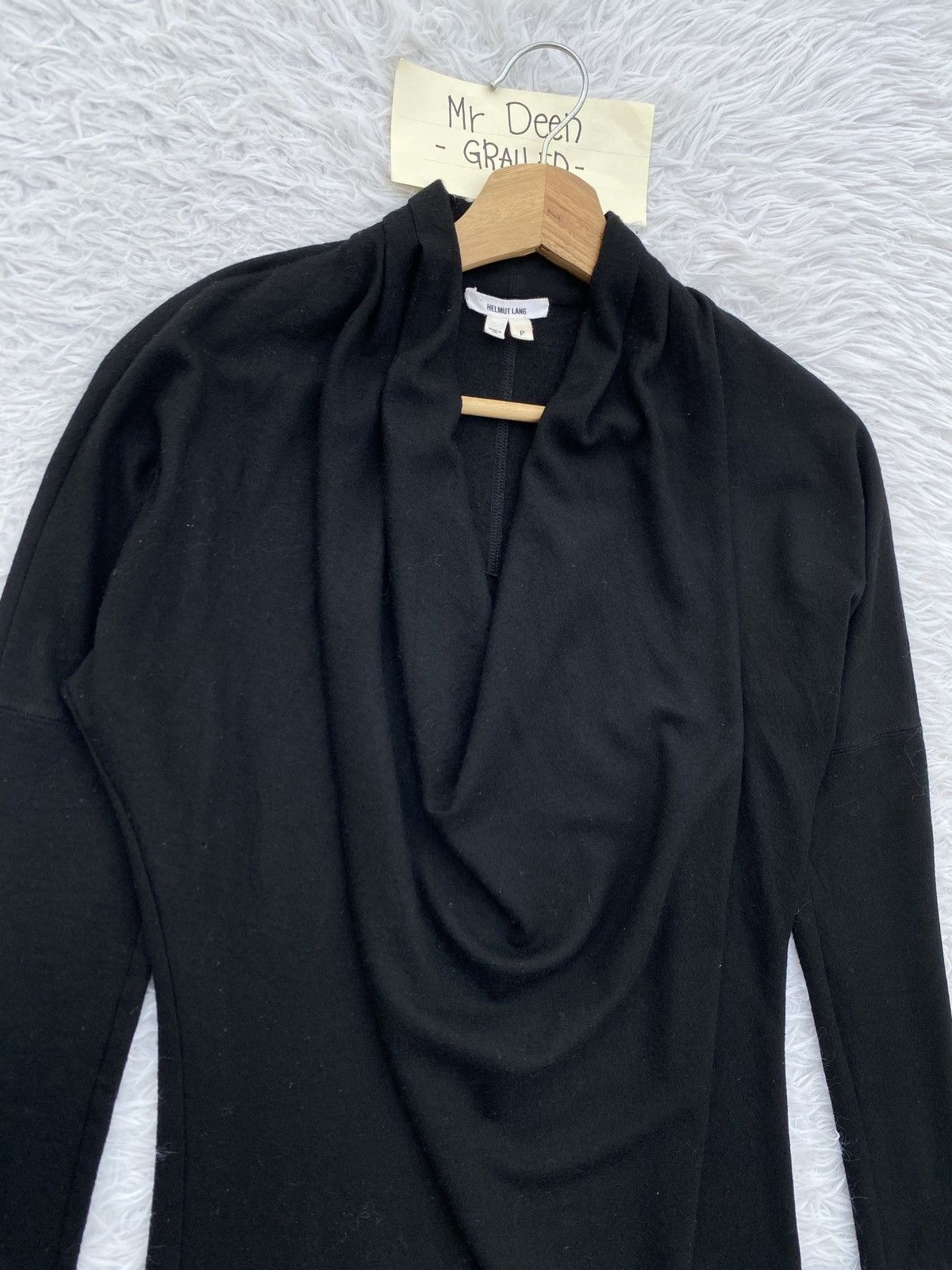Helmut Lang Rare Helmut Lang Cowl Neck Black Dress Size S / US 4 / IT 40 - 8 Thumbnail