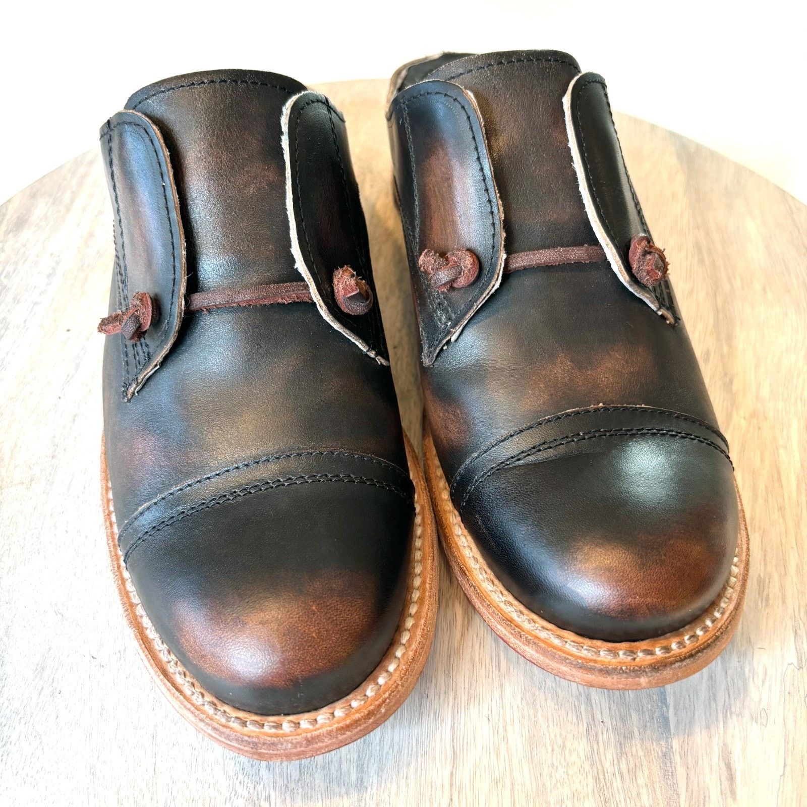 FREEBIRD Freebird Malena Women's Sz 9 Black Leather Oxford Cap Toe Size US 9 / IT 39 - 5 Thumbnail