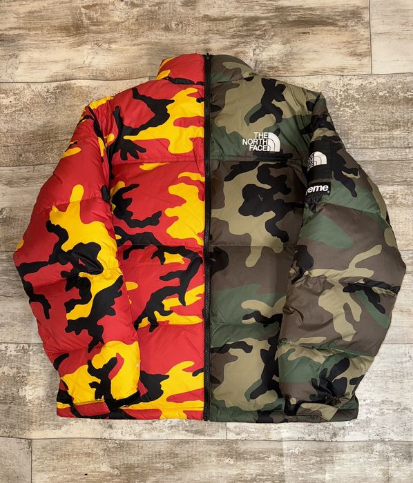 Supreme The North Face 700 Supreme Split Camo Nuptse Jacket Large