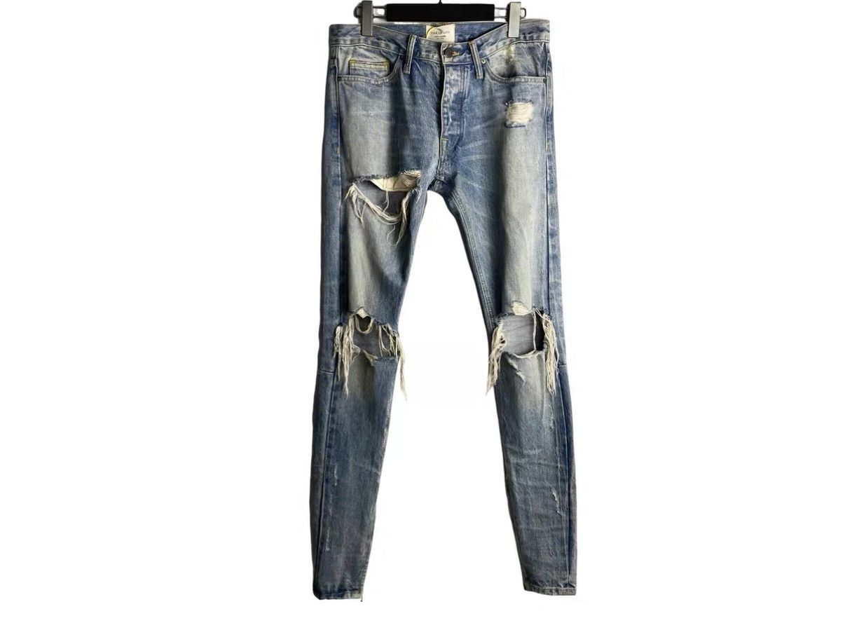 Fear of God Fear Of God 4th Original Distressed Denim Jeans J31 Size US 30 / EU 46 - 1 Thumbnail