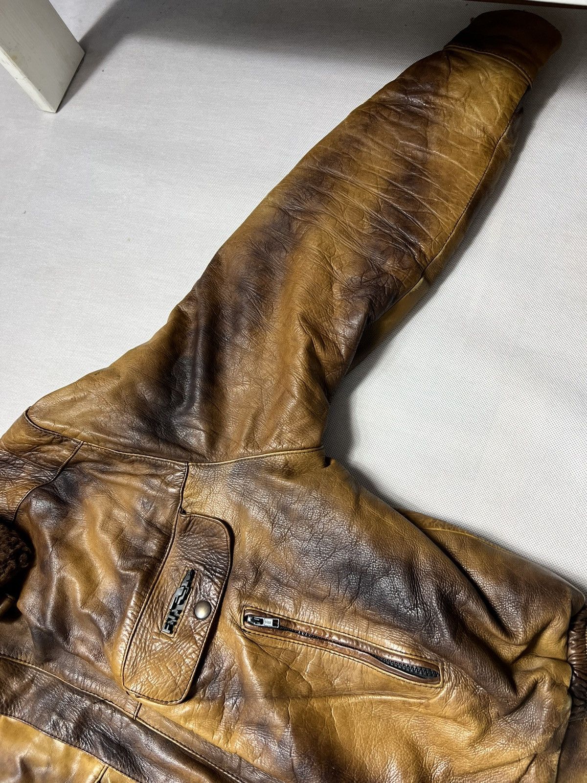 Vintage Heavy Leather Jacket F.T. vintage 80’s 90’s motocycle Size US XL / EU 56 / 4 - 6 Thumbnail