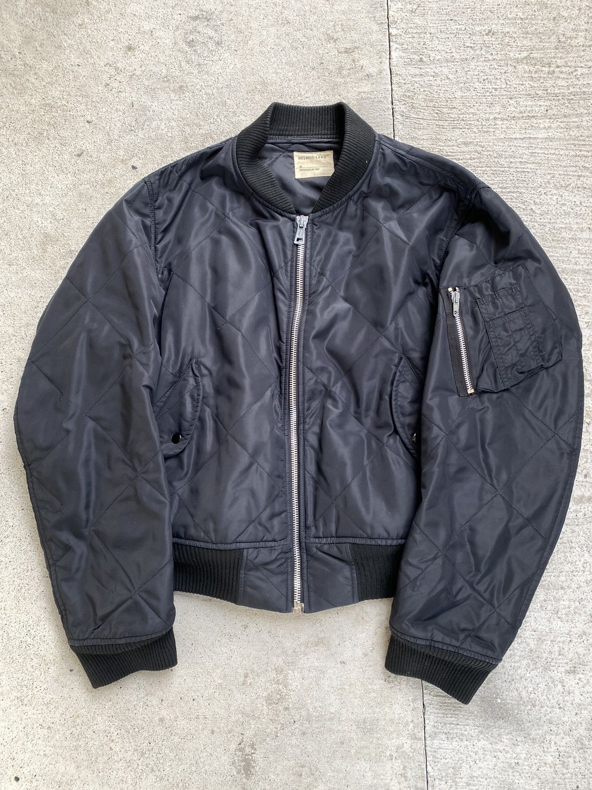 Helmut Lang Helmut Lang A/W 1997 MA-1 Quilted Bomber Jacket | Grailed