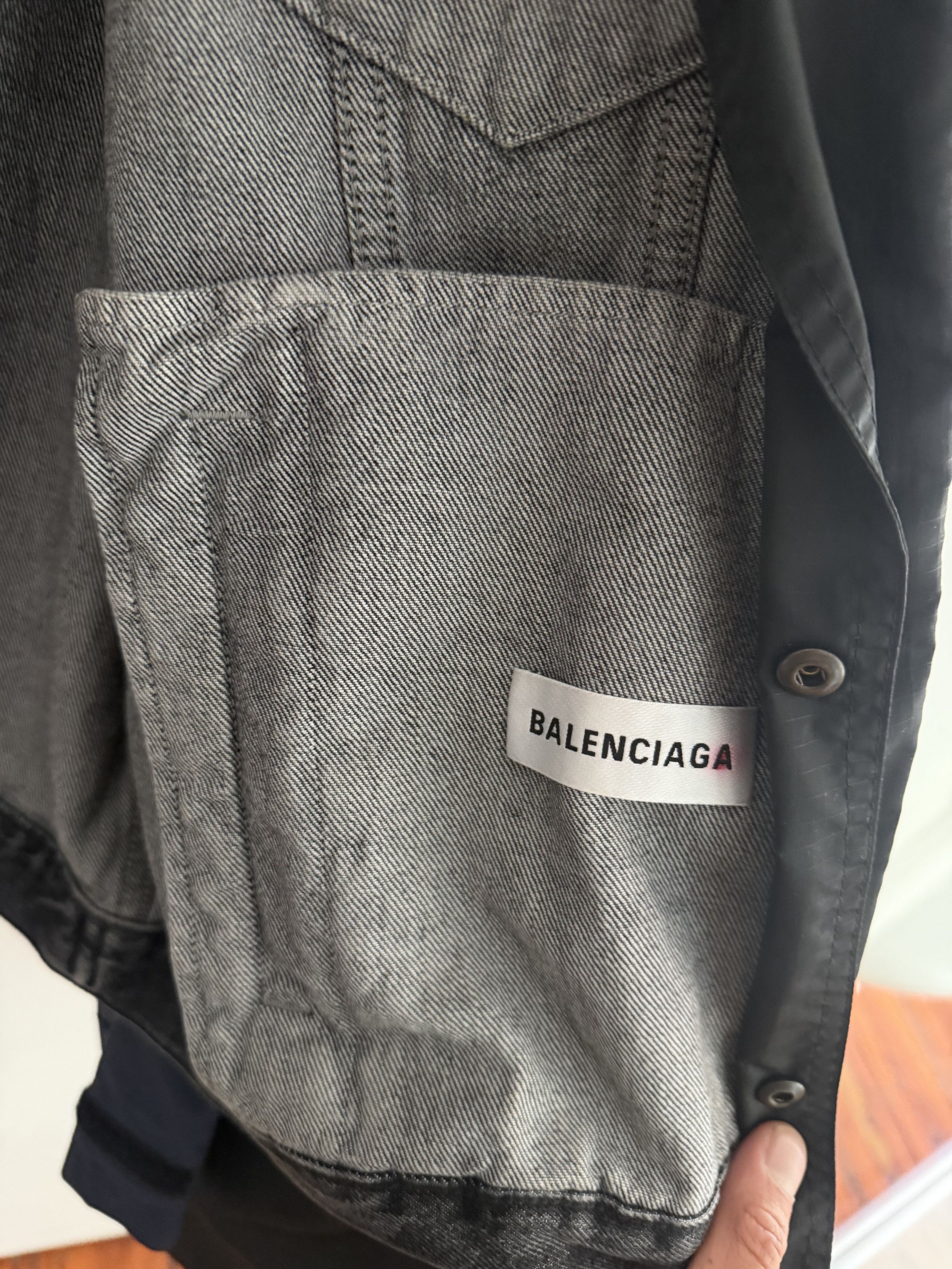 Balenciaga Double Parka Denim Jacket, 38 Size XS / US 0-2 / IT 36-38 - 3 Thumbnail