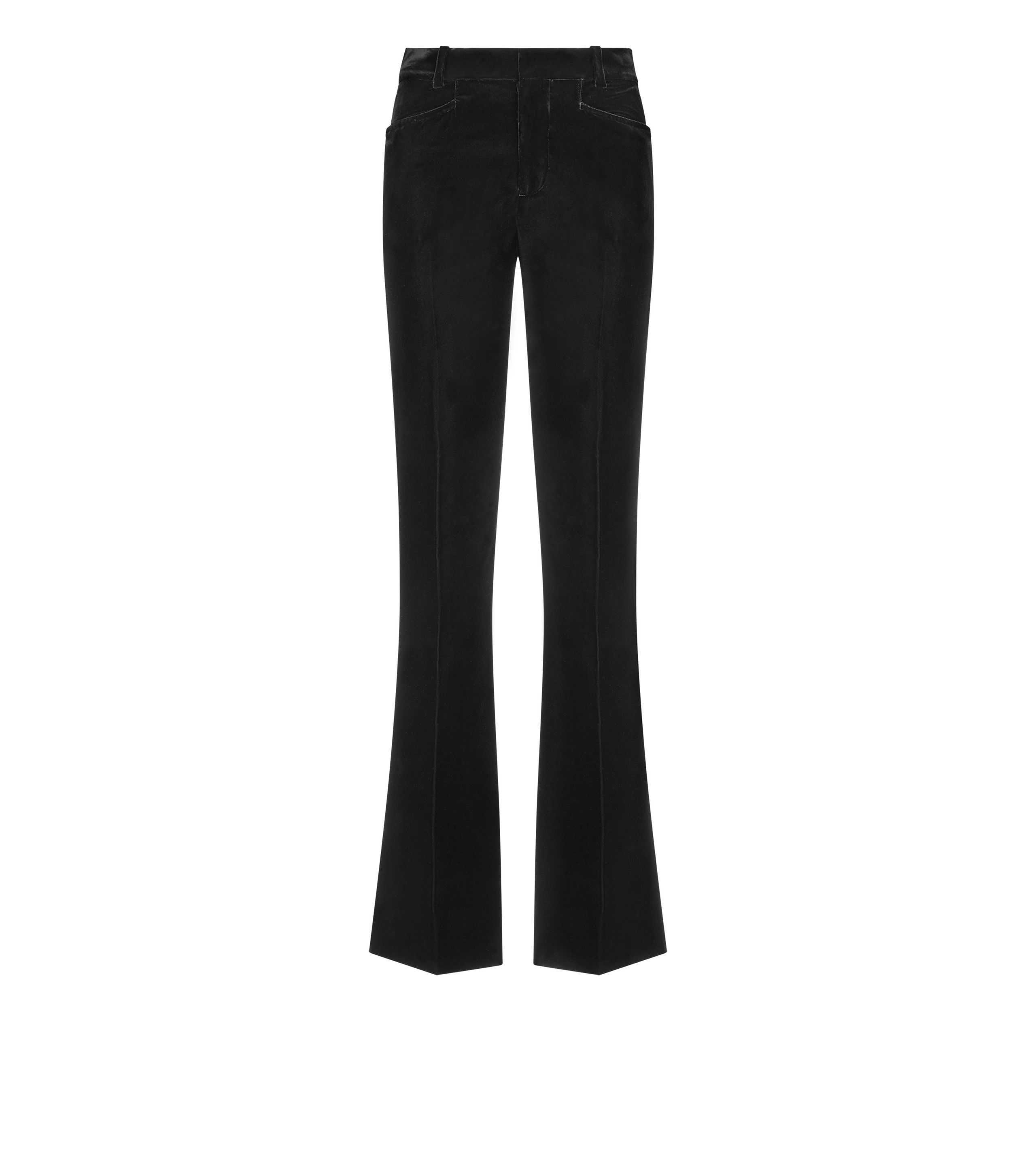 Tom Ford o1w1db10525 PAW567 Velvet Flared Pant in Black Size 24" / US 00 / IT 34 - 1 Thumbnail