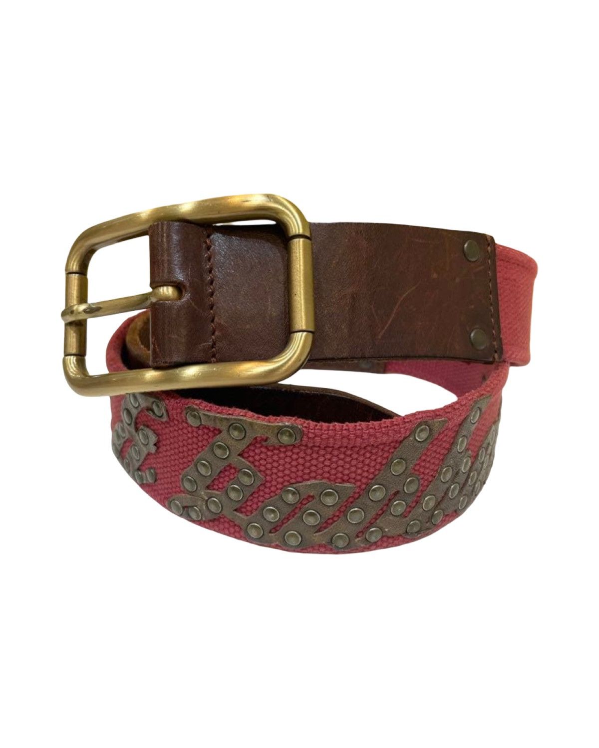 Dolce & Gabbana Studded Canvas Cotton Logo Belt Size ONE SIZE - 1 Thumbnail