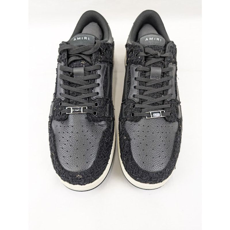 Amiri o1rshd1 Boucle Skelton Low-Top Sneakers in Black Size US 13 / EU 46 - 14 Thumbnail