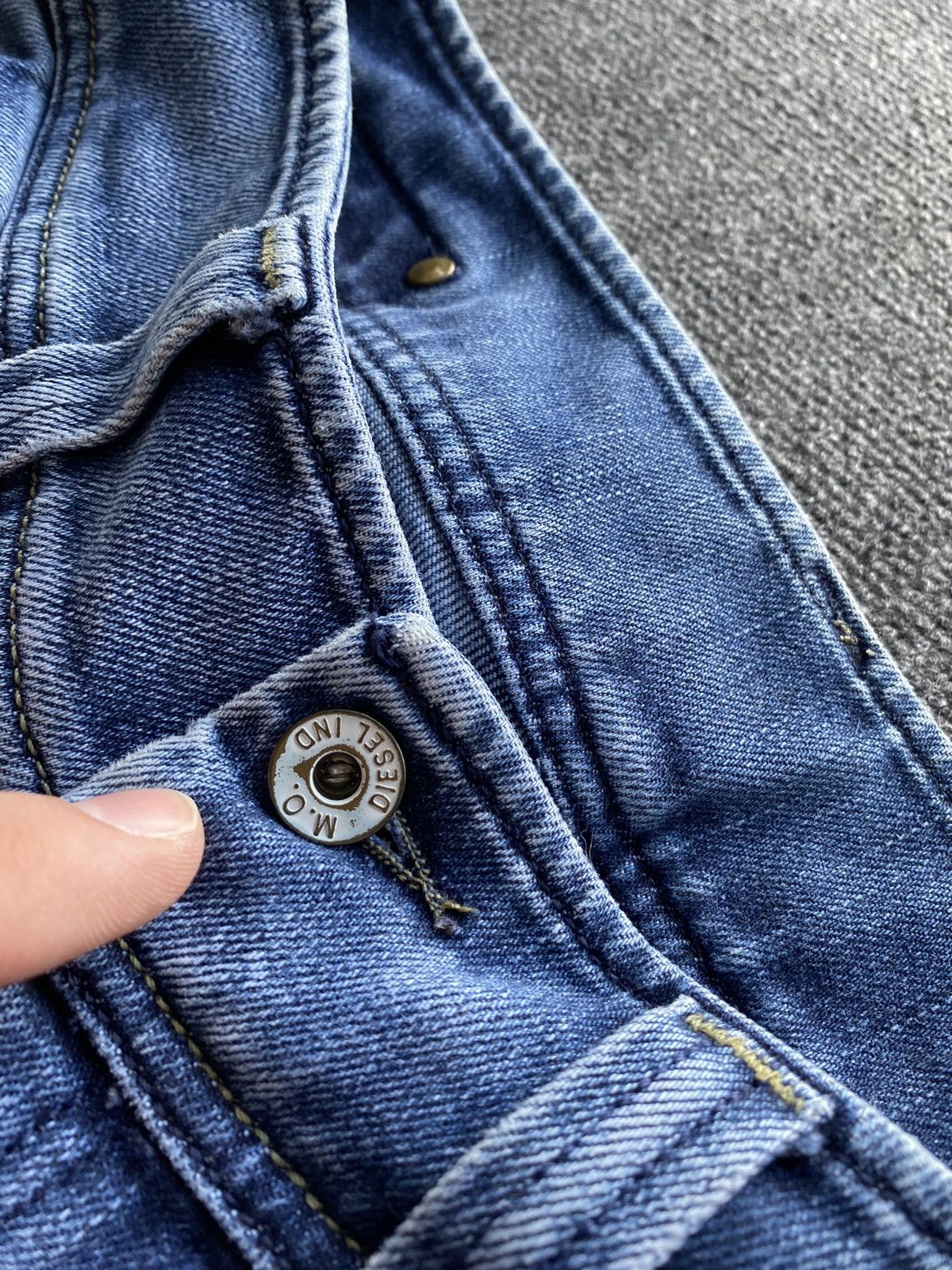 Diesel 🔥Opium Punk Diesel Blue Jeans Bootcut goth emo alt 29 Size 29" - 8 Thumbnail