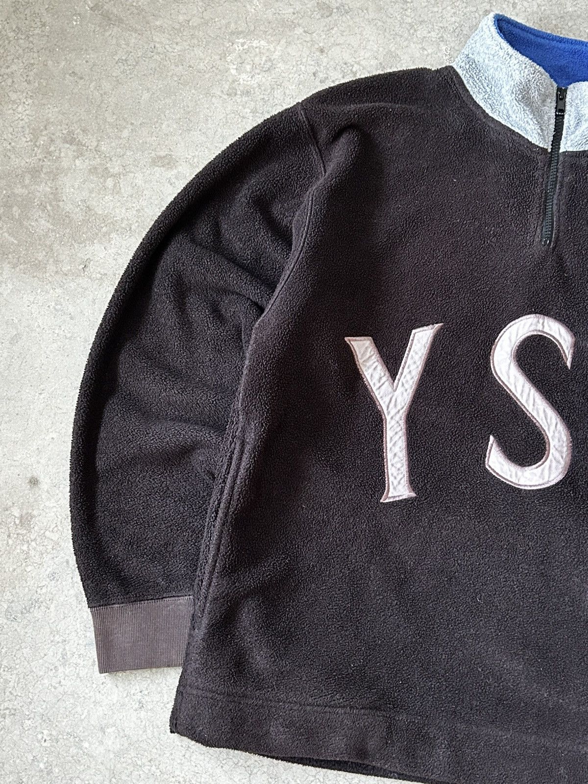 Vintage Yves Saint Laurent Vintage Fleece Pullover YSL Big Logo Size US S / EU 44-46 / 1 - 7 Thumbnail