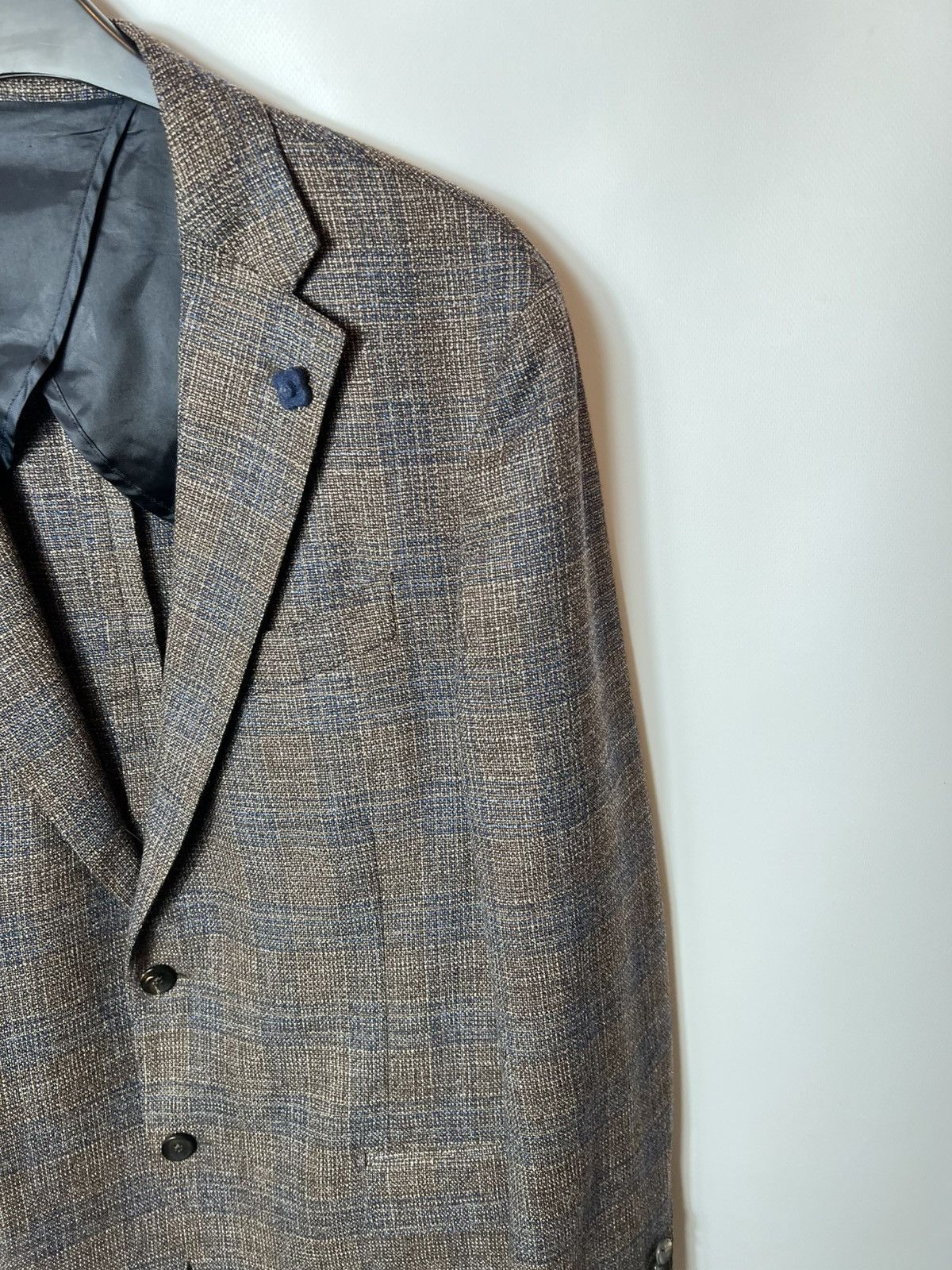 Lardini Luxury Lardini Check Plaid Wool Blazer Size 54R Size 54R - 4 Thumbnail