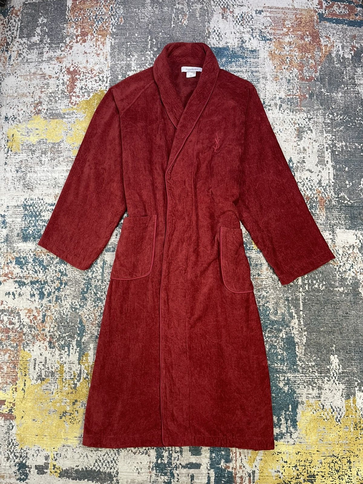 Yves Saint Laurent Yvest Saint Laurent Shawl Collar Terrycloth Bathrobe Size US L / EU 52-54 / 3 - 1 Thumbnail