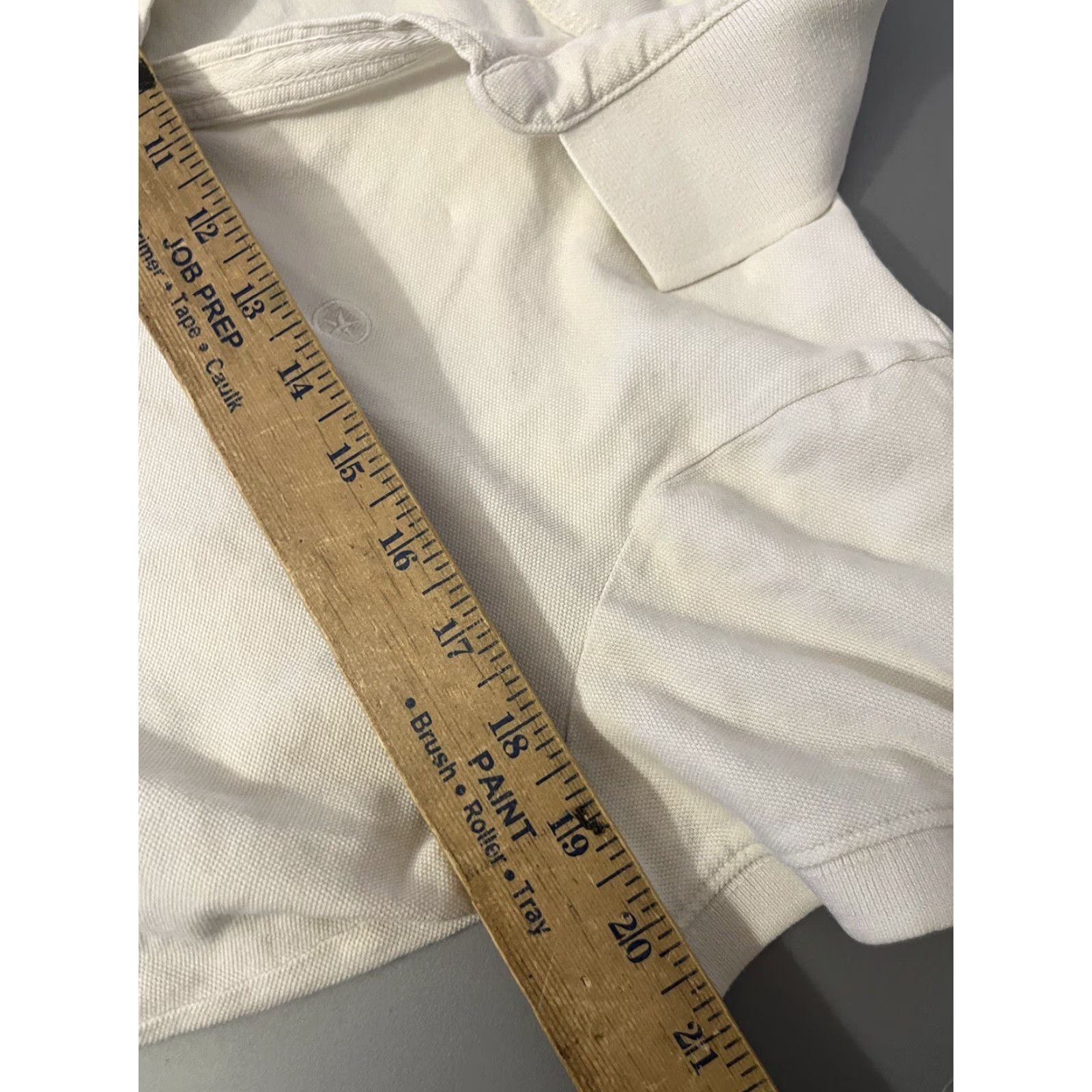 Converse VINTAGE Converse Polo Shirt Women XL White Casual Short Sleeve Cotton Spandex Classic Size 40" / US 18 - 5 Thumbnail