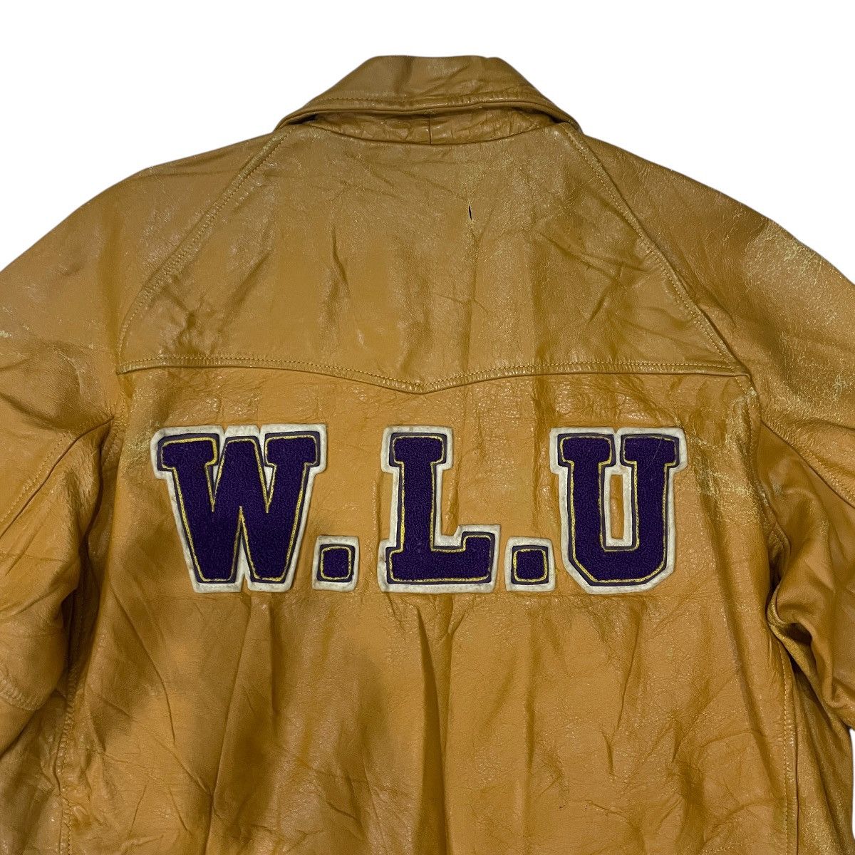 Vintage Vintage 80s Laurier University Leather Jacket Size US M / EU 48-50 / 2 - 2 Thumbnail