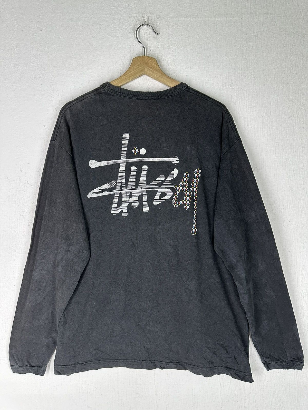 Stussy × Vintage Vintage 00’s Stussy Spellout Logo Camouflage Longsleeve Tee Size US L / EU 52-54 / 3 - 6 Thumbnail