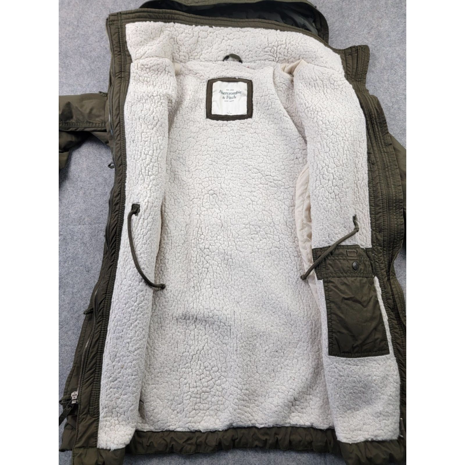 Abercrombie & Fitch Abercrombie & Fitch Coat Womens Large Green Parka Utility Hooded Y2K Size L / US 10 / IT 46 - 3 Thumbnail