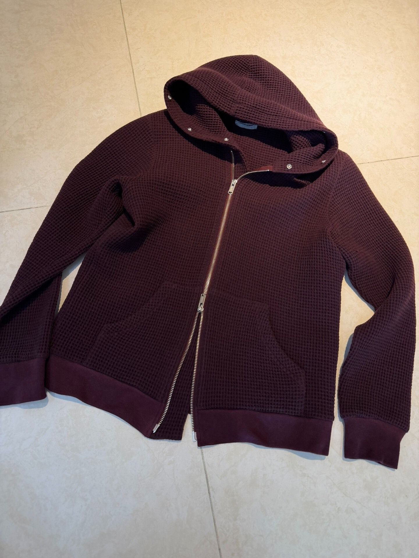 Undercover UNDERCOVER Rivet Diagonal Zip Waffle Hoodie Size US M / EU 48-50 / 2 - 1 Thumbnail