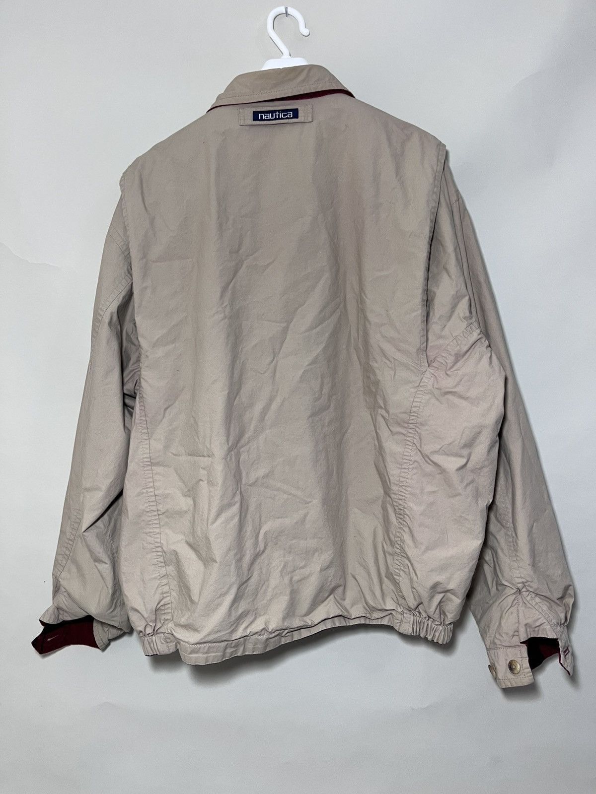 Nautica × Vintage 90s Rare Nautica Reversible Jacket Red corduroy Beige M-L Size US M / EU 48-50 / 2 - 7 Thumbnail