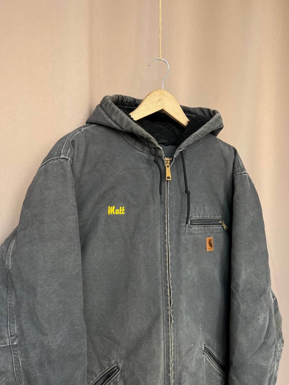 Carhartt Carhartt Detroit Jacket Men Size L Vintage Grey Sherpa Lined Size US L / EU 52-54 / 3 - 3 Thumbnail