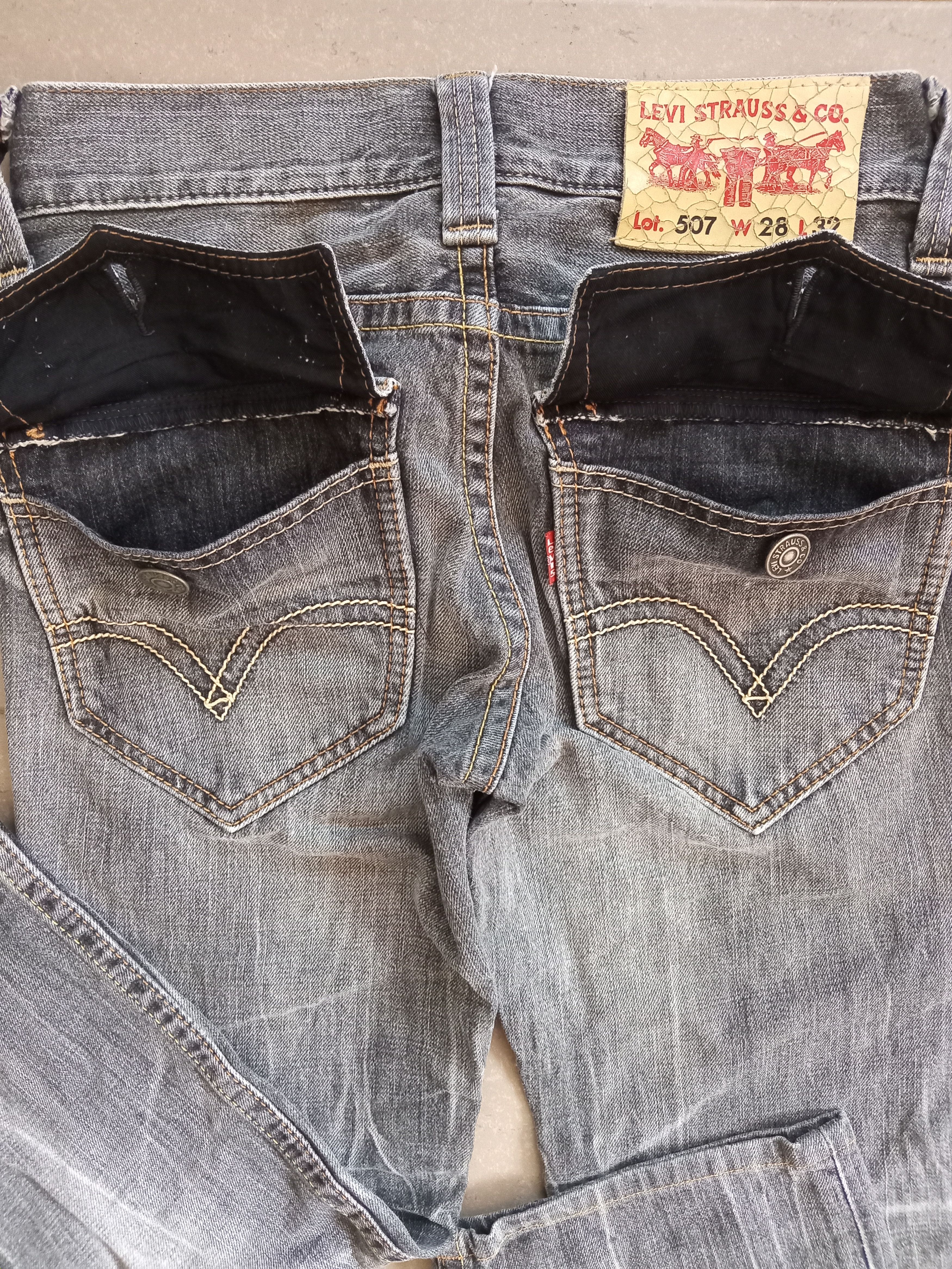 Hysteric Glamour Rare💥LEVI'S 507 Flare Black Stoned Washed Multipocket Jeans Size US 28 / EU 44 - 9 Thumbnail