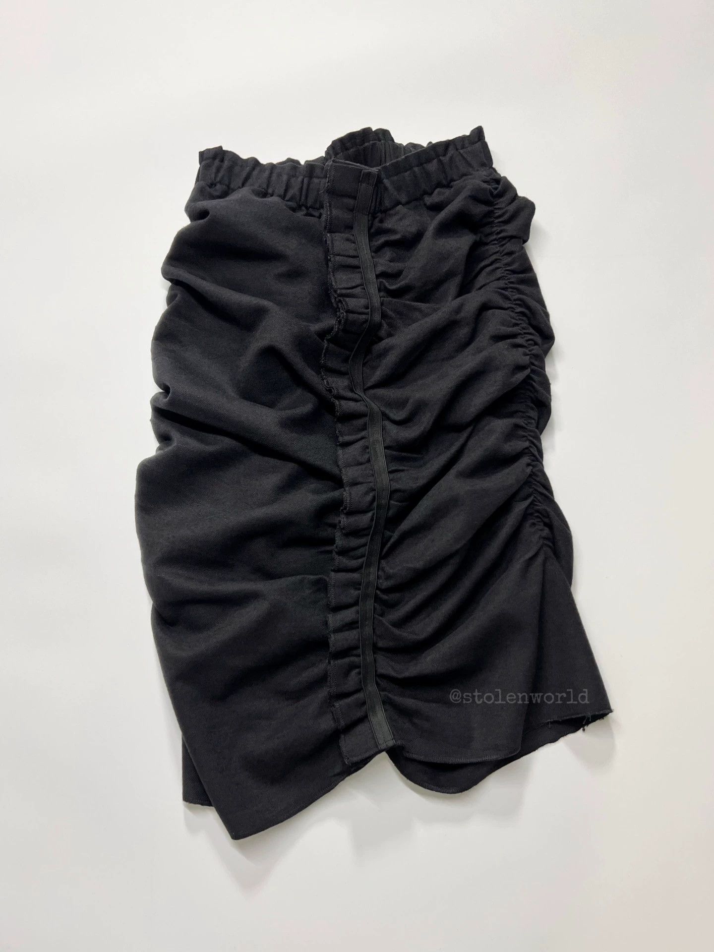 Comme des Garcons CDG Tricot Irregular Pleated Wool-Cotton Skirt Size 27" / US 4 / IT 40 - 3 Thumbnail
