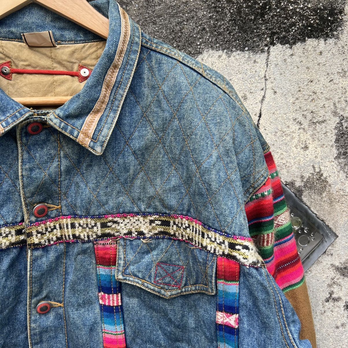 Japanese Brand “RARE” PATCHWORK HEAVY DENIM JACKET Size US XL / EU 56 / 4 - 4 Thumbnail