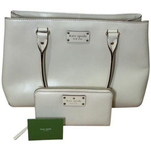 Kate Spade Kate Spade New York Wellesley Quinn Ivory Cream Tote Bag Pur Size ONE SIZE - 24 Thumbnail