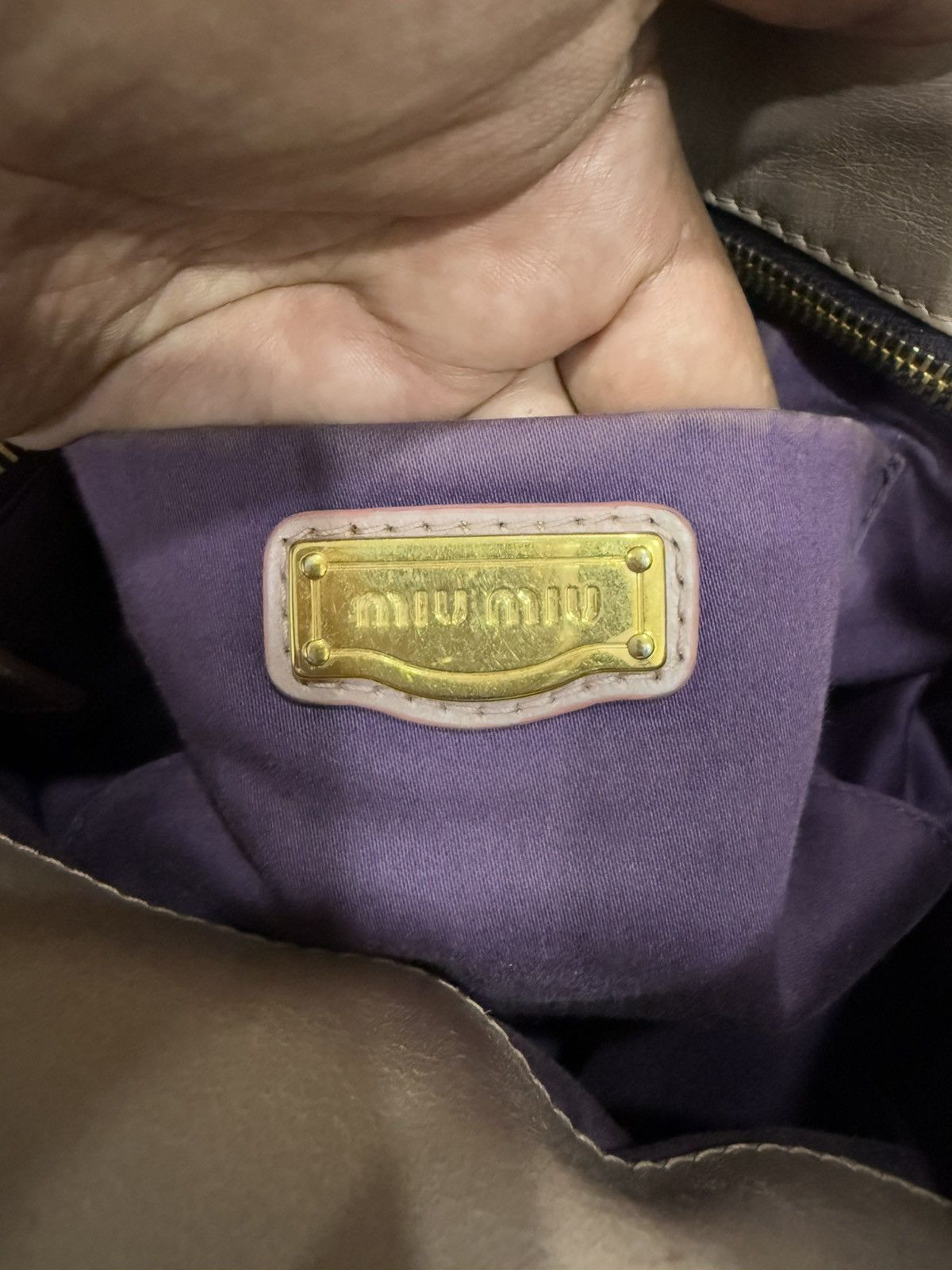 Genuine Leather × Miu Miu MIU MIU VITELLO LUXURY BOW BAG LEATHER DISTRESS ABSTRACT Size ONE SIZE - 12 Thumbnail