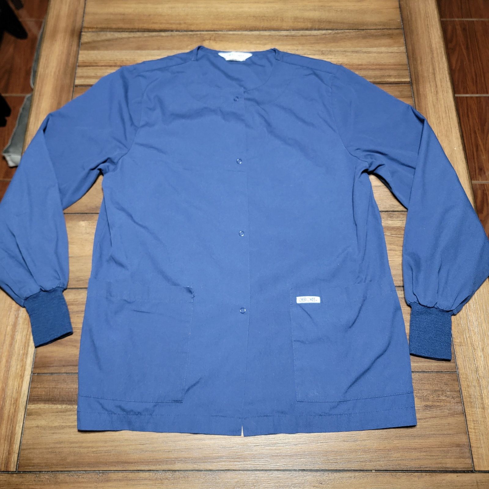 Cherokee Cherokee LS Scrub Full Snap Navy Jacket - Size Small Size S / US 4 / IT 40 - 1 Thumbnail